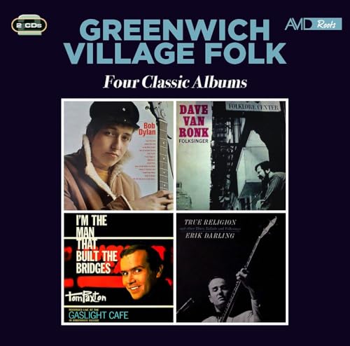 CD cover featuring Bob Dylan and Dave Van Ronk, Greenwich Village Folk.