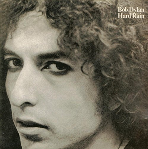 BlackClose-up black and white portrait of Bob Dylan for the album Hard Rain.
