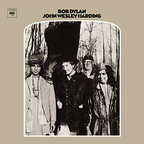 Bob Dylan album cover, "John Wesley Harding," featuring a group portrait.