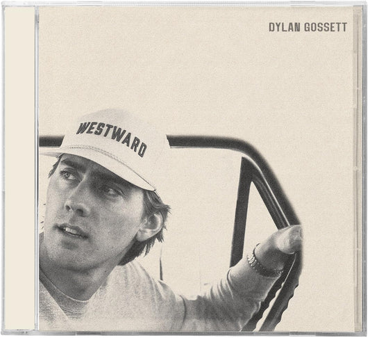 CD cover for Dylan Gossett’s “Westward” featuring a man and a hat.