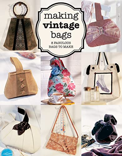 Book cover showcasing eight handmade vintage-style bags in various fabrics and designs.