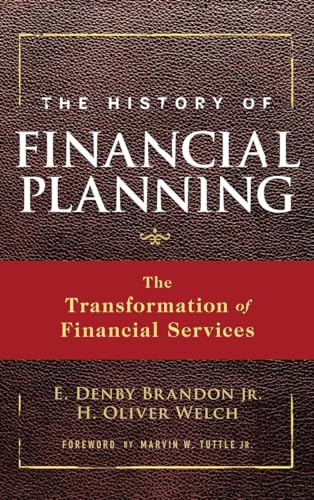 Book cover: “The History of Financial Planning” with textured brown background.