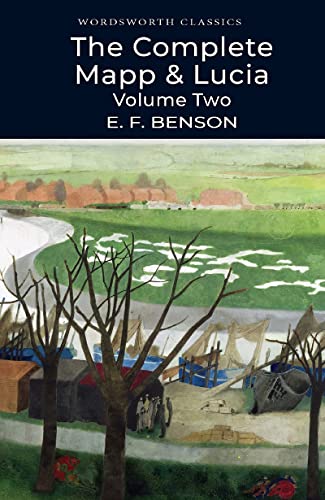 Book cover for The Complete Mapp & Lucia Volume Two featuring a landscape painting.
