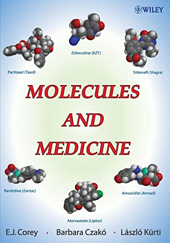 Book cover: "Molecules and Medicine" with molecular structures and author names.