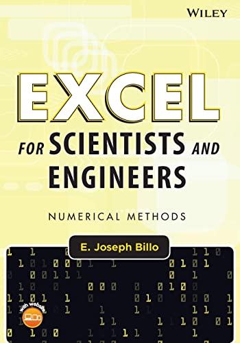 Book cover: "Excel for Scientists and Engineers: Numerical Methods" by E. Joseph Billo.