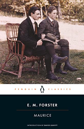 Book cover featuring two men in vintage suits sitting outdoors in a garden.