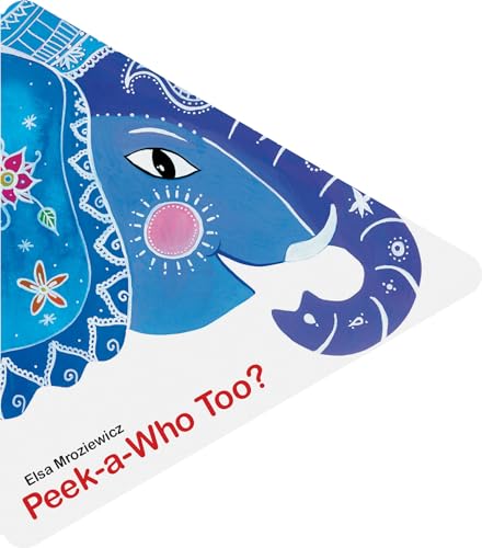 Blue elephant head with a cat, from the children’s book “Peek-a-Who Too?”.