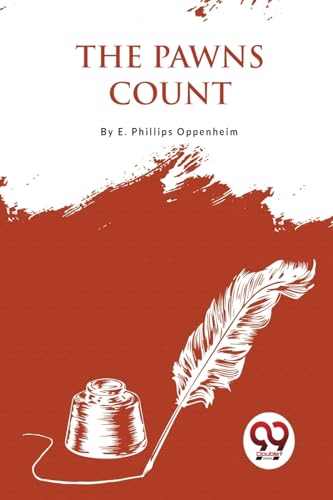 Book cover: "The Pawns Count" with quill, inkwell, and red brushstroke.