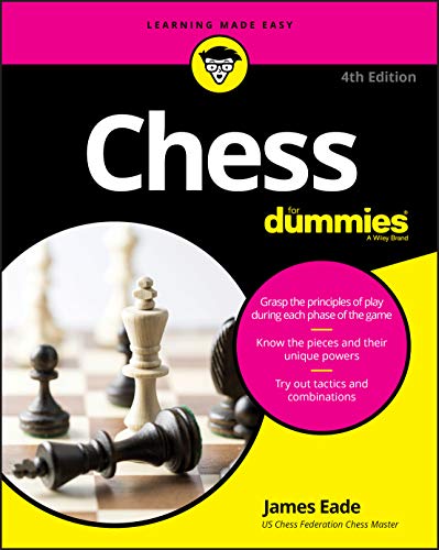 Book cover: "Chess For Dummies 4e" with chess pieces in a circle.