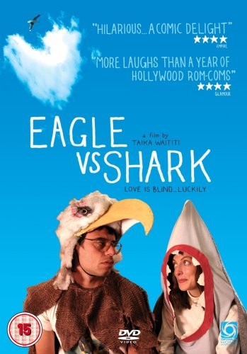 DVD cover for "Eagle Vs Shark" featuring people in animal headgear.
