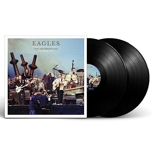 The Eagles Freezin In New Jersey vinyl record cover and two black vinyl discs.