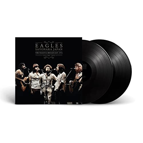 Eagles Sayonara Japan Volume Two vinyl record album cover and two black vinyl discs.