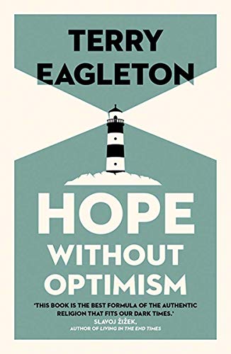 Book cover for Hope Without Optimism by Terry Eagleton featuring a lighthouse illustration.