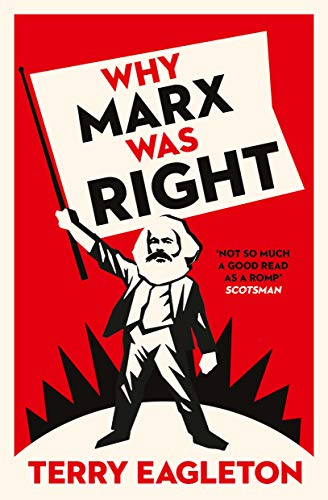 Book cover featuring an illustration of Karl Marx holding a flag with the title text.