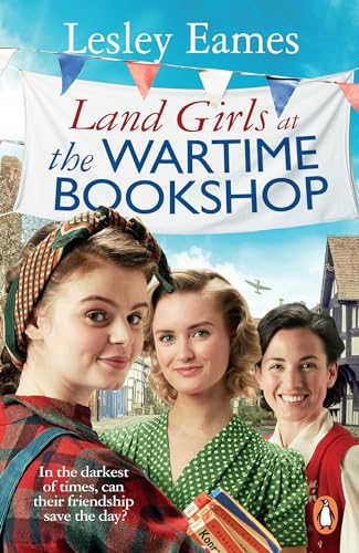 Book cover featuring three women in 1940s clothing, a bookshop backdrop.