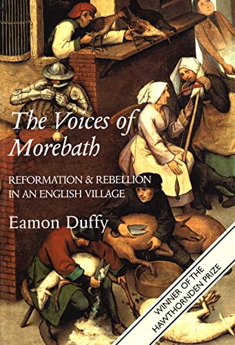 Book cover depicting a busy, colorful 16th-century village scene.