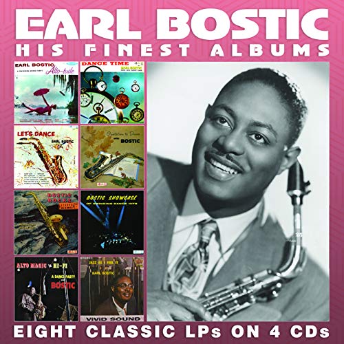 Earl Bostic album cover featuring the musician with a saxophone.