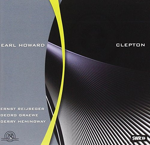 Album cover with grey, black, and yellow abstract design, featuring white artist names.