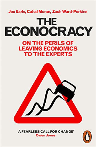 Book cover: "The Econocracy" with a red warning sign and skidding car.