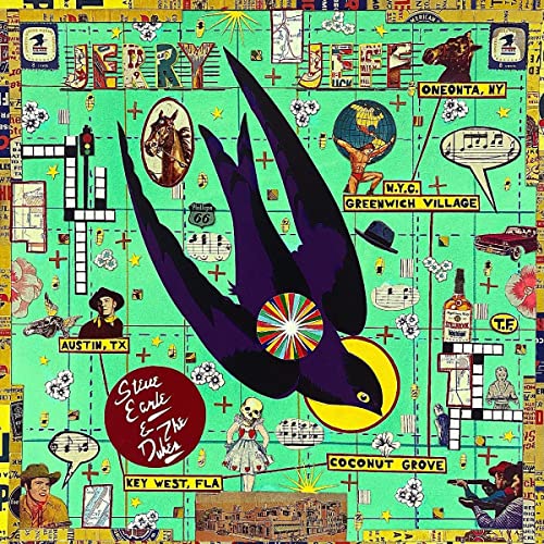 CD cover art: colorful collage with a bird, text, and city landmarks.