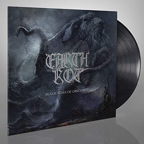 Vinyl record with cover art depicting a dark, stormy seascape and large face.