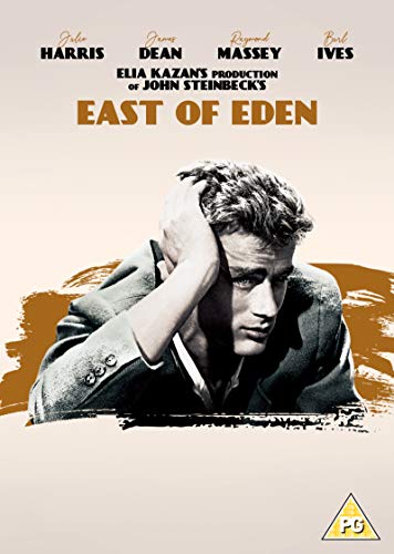 DVD cover for "East of Eden" featuring a black and white image of a man.