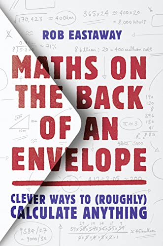 Book cover with red text on a white background filled with math equations.