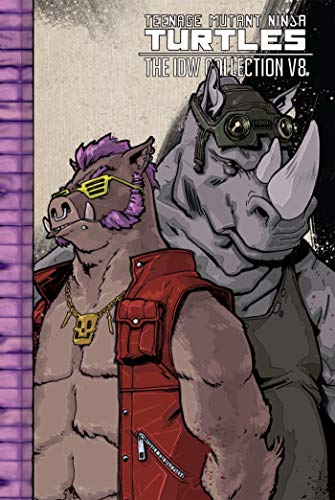 TMNT IDW Collection Volume 8 cover featuring a rhinoceros and hippopotamus.