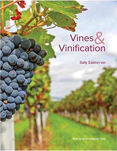 Book cover with grapes, vines, and the title "Vines & Vinification.