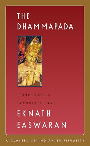 Book cover for The Dhammapada by Eknath Easwaran featuring a golden statue of Buddha.