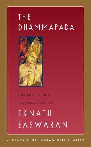 Book cover for The Dhammapada by Eknath Easwaran featuring a painting of a figure.