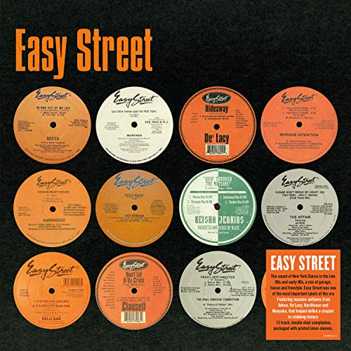 Album cover for “Easy Street” featuring a grid of record labels.