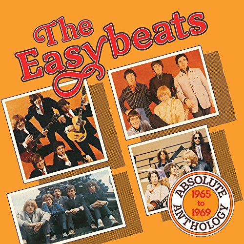 "Orange album cover with The Easybeats band photos and 'Absolute Anthology' text."