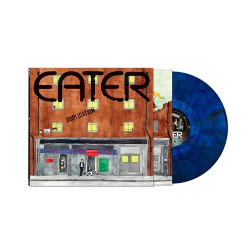 Vinyl record of Eater’s “Duplication” with illustrated album cover.