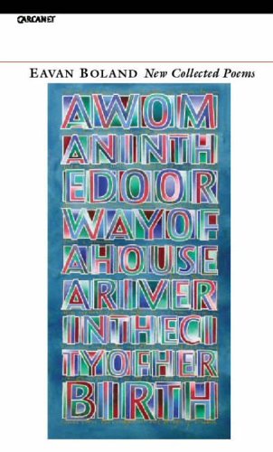 Book cover: “New Collected Poems” by Eavan Boland, abstract art.