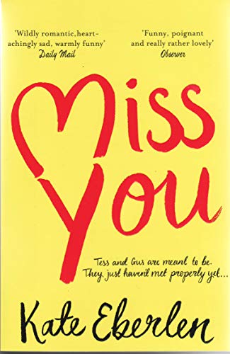 Yellow book cover with red handwritten-style title "Miss You" and author name.