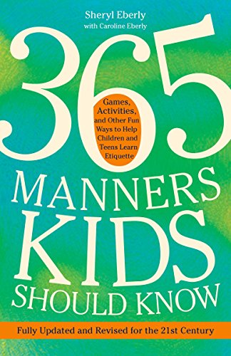 Book cover with large white text: "365 Manners Kids Should Know.