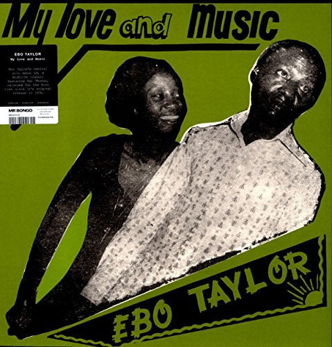 Green album cover featuring a black and white photo of a man and woman.