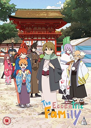 Anime DVD cover featuring a group of characters before a red shrine.