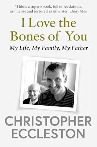 Book cover with a black and white photo of two men, father and son.