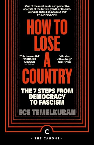 Book cover with black background, orange text, and red geometric border lines.