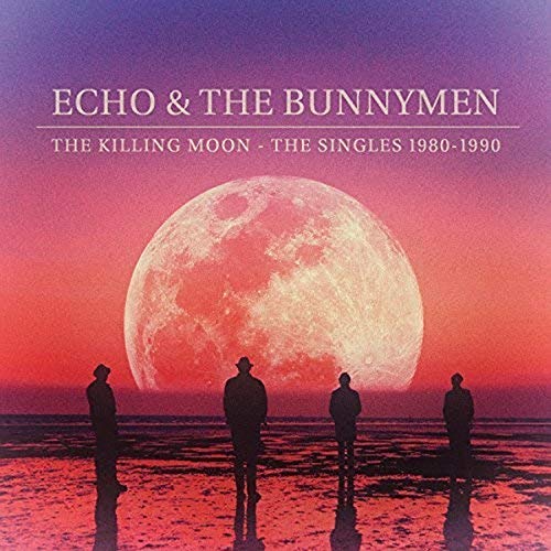 Album cover featuring silhouettes of five people against a large moon and colorful sky.