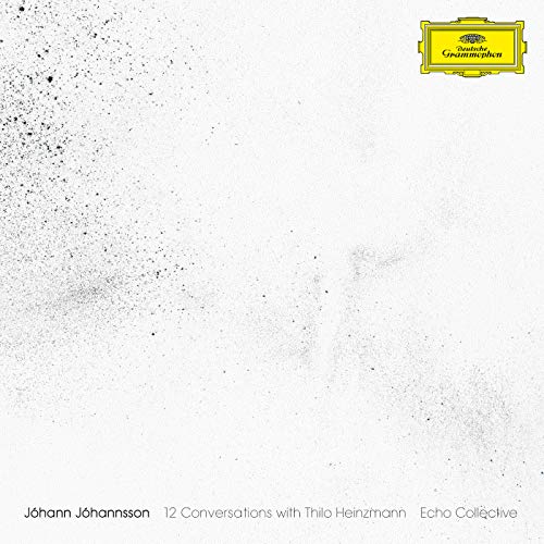 White album cover with black speckles and yellow Deutsche Grammophon logo in top right corner.