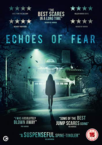 DVD cover for horror film "Echoes Of Fear" featuring a lone figure.