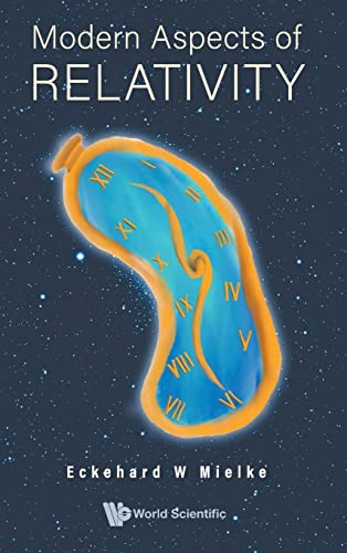 Book cover: "Modern Aspects of Relativity" with a melting clock image.