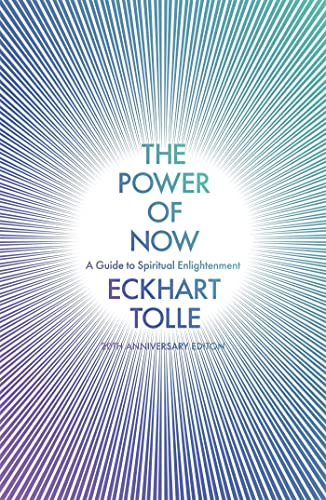 Book cover: "The Power of Now" with radiating lines and white text.