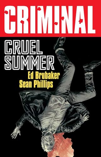 Graphic novel cover showing a man falling upside down against a black background.