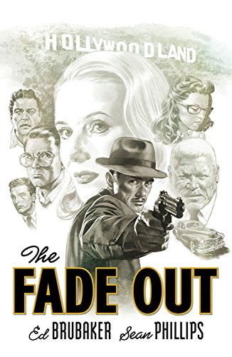 Cover art for The Fade Out featuring a man with a gun and multiple faces.