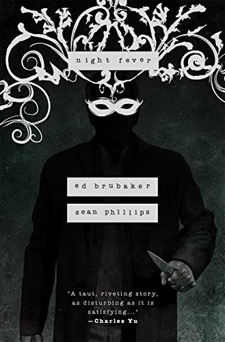 Book cover: masked figure in a coat holding a knife, dark background.