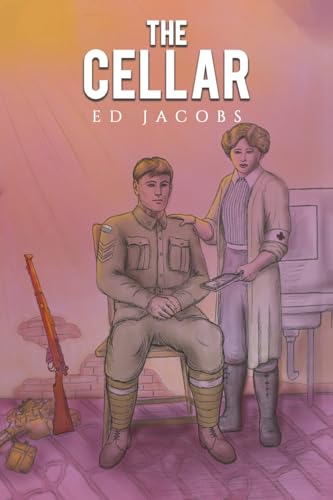 Book cover: seated soldier and nurse, rifle and medical supplies nearby.